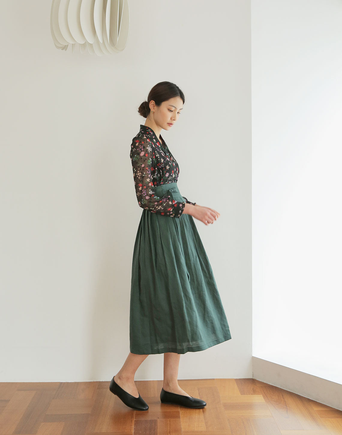 Skirt - Linen Khaki (Long)